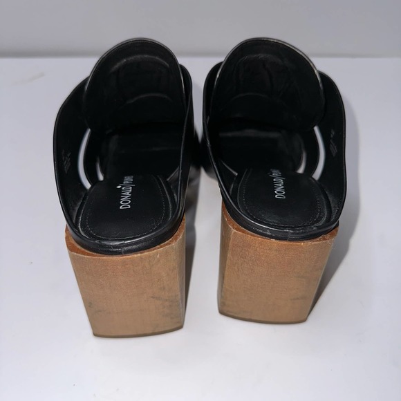 Donald Pliner Women's Black Lilia Mule Slip-On Block Wood Heel 6M - Picture 5 of 7